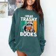 Raccoon Smutty Book Lover Spicy Romance Novels Women's Comfort Colors Sweatshirt Chalky Mint