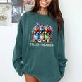 Racoons Trash Reader Book Lover Romantic Novels Premium Comfort Colors Sweatshirt Chalky Mint