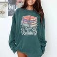 Rather Be Reading Book Lover Stack Comfort Colors Sweatshirt Chalky Mint Rather Be Reading Book Lover Stack Comfort Colors Sweatshirt Chalky Mint