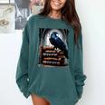 Raven On A Stack Of Books Wisdom Of Odin Comfort Colors Sweatshirt Chalky Mint