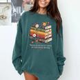 There Is No Such Thing As Too Many Books Reading Comfort Colors Sweatshirt Chalky Mint