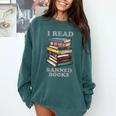 I Read Banned Books Bookworm Comfort Colors Sweatshirt Chalky Mint