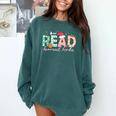 Read Banned Books Christmas Holiday Comfort Colors Sweatshirt Chalky Mint