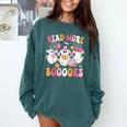 Read More Books Ghosts Reading Book Teacher Halloween Comfort Colors Sweatshirt Chalky Mint