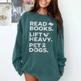 Read Books Lift Heavy Pet Dogs Comfort Colors Sweatshirt Chalky Mint
