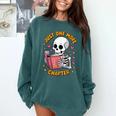 Read Books Lover Bookworm Cute Reading Just One More Chapter Comfort Colors Sweatshirt Chalky Mint