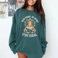 Read Books Be Weird Stay Feral Goat Comfort Colors Sweatshirt Chalky Mint