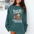 Read 'Em Cowgirl Saddle Up With A Good Book Rodeo Bookworm Comfort Colors Sweatshirt Chalky Mint