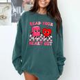 Read Your Heart Out Cute Reading Book Lover Comfort Colors Sweatshirt Chalky Mint