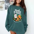 Read S'More Books Around Campfire National Book Week Comfort Colors Sweatshirt Chalky Mint