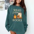 Read S'More Books Campfire Reading Book Lovers Camper Comfort Colors Sweatshirt Chalky Mint