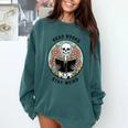 Reader Skeleton Read Books Be Kind Stay Weird Comfort Colors Sweatshirt Chalky Mint