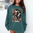The Reader Tarot Card Skeleton Reading Book Bookworm Bookish Comfort Colors Sweatshirt Chalky Mint
