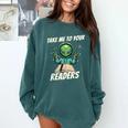 Take Me To Your Readers Across America Read More Books Comfort Colors Sweatshirt Chalky Mint