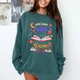 Reading 6 7 Meme Six Seven Cozy Book Lover Teacher Comfort Colors Sweatshirt Chalky Mint