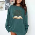 Reading Book Lover Club Librarian Just One More Chapter Comfort Colors Sweatshirt Chalky Mint
