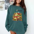 Reading Books Librarian Reader Nerd I'm Ok Teacher School Comfort Colors Sweatshirt Chalky Mint