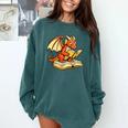 Reading Dragon Book Lover Bookworm Reader Comfort Colors Sweatshirt Chalky Mint