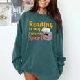 Reading Is My Favorite Sport Book Lovers Comfort Colors Sweatshirt Chalky Mint