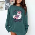 Reading Is My Favorite Sport Saying Cat And Book Lover Comfort Colors Sweatshirt Chalky Mint