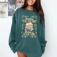 Reading Fiction Always A Good Time Book Reading Bookworm Comfort Colors Sweatshirt Chalky Mint