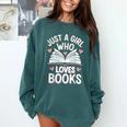 Reading Just A Girl Who Loves Books Comfort Colors Sweatshirt Chalky Mint