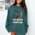 Reading Lover Easily Distracted By Dragons And Books Dragon Comfort Colors Sweatshirt Chalky Mint