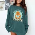 Reading Makes Me Cappy Bookworm Capybara Book Reading Comfort Colors Sweatshirt Chalky Mint