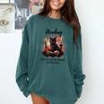 Reading Because Murder Is Wrong Books And Cats Book Lovers Comfort Colors Sweatshirt Chalky Mint