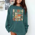 Reading Is My Therapy Book Lover Comfort Colors Sweatshirt Chalky Mint Reading Is My Therapy Book Lover Comfort Colors Sweatshirt Chalky Mint