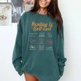 Reading Is Self Care Mental Health Read More Book Comfort Colors Sweatshirt Chalky Mint