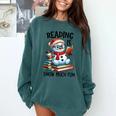 Reading Is Snow Much Fun Christmas Bookworm Snowman Reading Comfort Colors Sweatshirt Chalky Mint Reading Is Snow Much Fun Christmas Bookworm Snowman Reading Comfort Colors Sweatshirt Chalky Mint
