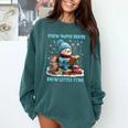 Reading Snow So Many Books Christmas Snow Little Time Comfort Colors Sweatshirt Chalky Mint Reading Snow So Many Books Christmas Snow Little Time Comfort Colors Sweatshirt Chalky Mint