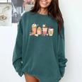 Reading Tea Coffee And Books Comfort Colors Sweatshirt Chalky Mint