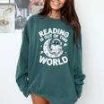 Reading Is Out Of This World Space Books Lover Comfort Colors Sweatshirt Chalky Mint