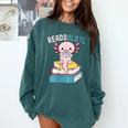 Reads Alotl Shirt Kids Readsolotl Read Axolotl Shirt Books Comfort Colors Sweatshirt Chalky Mint