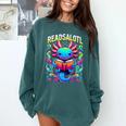Readsalotl Axolotl Book Lovers Axolotls Comfort Colors Sweatshirt Chalky Mint