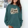 Retro Book Worm Reading For Book Lovers Comfort Colors Sweatshirt Chalky Mint Retro Book Worm Reading For Book Lovers Comfort Colors Sweatshirt Chalky Mint