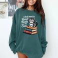 Retro I Just Want To Read Books And Pet Cats Cat For Men Women Kids Comfort Colors Sweatshirt Chalky Mint Retro I Just Want To Read Books And Pet Cats Cat For Men Women Kids Comfort Colors Sweatshirt Chalky Mint