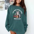 Retro I Just Want To Read Books And Pet Cats Comfort Colors Sweatshirt Chalky Mint Retro I Just Want To Read Books And Pet Cats Comfort Colors Sweatshirt Chalky Mint