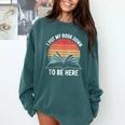 Retro I Put My Book Down To Be Here For Book Lover Comfort Colors Sweatshirt Chalky Mint