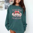 Retro Read Your Heart Out Valentine’s Day Teacher Book Lover Comfort Colors Sweatshirt Chalky Mint