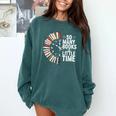 Retro So Many Books Little Time Book Clock Reading Comfort Colors Sweatshirt Chalky Mint