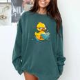 Rubber Duck Reading Book Reader Books Rubber Duckie Comfort Colors Sweatshirt Chalky Mint