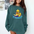 Rubber Duck Reading Book Swim Rubber Duckling Rubber Duckie Comfort Colors Sweatshirt Chalky Mint
