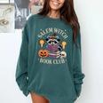 Salem Witch Book Club Bookish Halloween Raccoon Witchcraft Comfort Colors Sweatshirt Chalky Mint