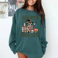 Salem Witch Book Club Raccoon Reading Comfort Colors Sweatshirt Chalky Mint