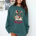 Santa's Favorite Book Dragon Christmas Magic Comfort Colors Sweatshirt Chalky Mint