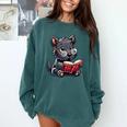 Scottish Terrier Reading a Book Dog Comfort Colors Sweatshirt Chalky Mint