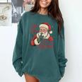 He Sees What You'Ve Been Reading Bookish Christmas Humor Comfort Colors Sweatshirt Chalky Mint